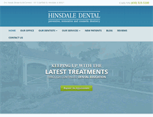 Tablet Screenshot of hinsdaledental.com